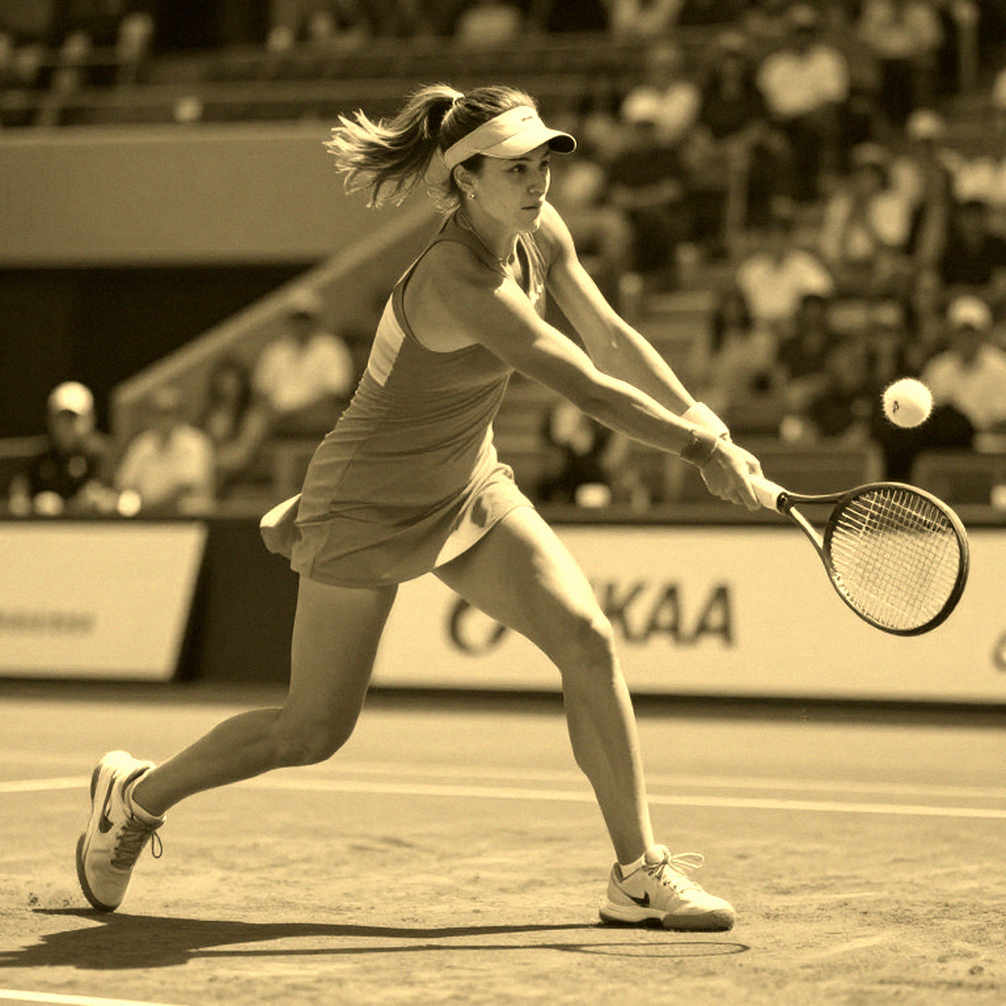 Djokovic chỉnh một tư thế đỡ giao bóng, nhưng vấn đề của Swiatek nằm ở 640 điểm